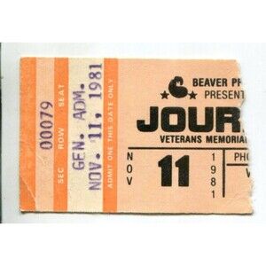 Vintage 1981 Journey Loverboy Concert Ticket Stub Phoenix AZ